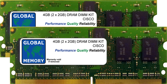 4GB (2 x 2GB) DRAM DIMM MEMORY RAM KIT FOR CISCO 7600 SERIES ROUTERS RSP720-10GE / RSP720-3CXL-10GE (MEM-RSP720-4G)